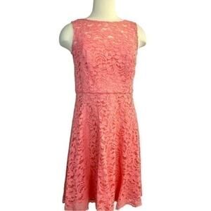 David’s Bridal sleeveless all over lace dress size 8 bridesmaid floral prom
